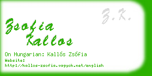 zsofia kallos business card